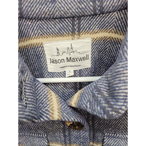 Jason Maxwell‎ Vtg Heavy Flannel Button Up Jacket Shirt Western Sz Small - Picture 4 of 7